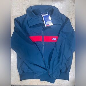 CB Sports Lightweight Full Zip Bomber Jacket Navy and Red Women’s Size Small